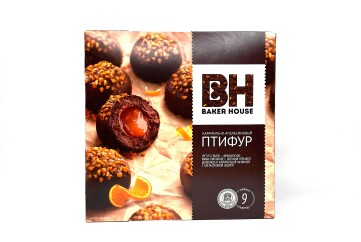 Бекер Хаус Пирожное Птифур 9 шт 225г Россия (шоколадно-апельсиновый)